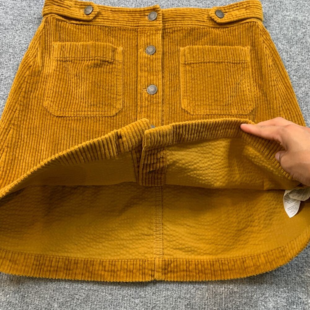 Madewell Skirt Womens 4 Roasted Pecan Corduroy A Line Patch Pocket Edition Mini - Picture 5 of 11